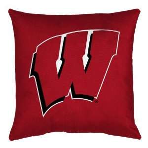    Wisconsin Badgers NCAA College Bedding Toss Pillow