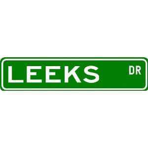 LEEKS Street Sign ~ Personalized Family Lastname Sign ~ Gameroom 