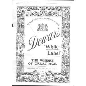  Dewars White Label Whisky 1902 Full Page Advert