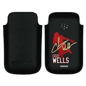  Chris Wells Silhouette on BlackBerry Leather Pocket Case 