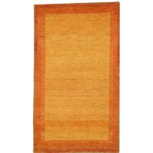  30 x 53 Orange Hand Knotted Wool Gabbeh Rug Furniture 