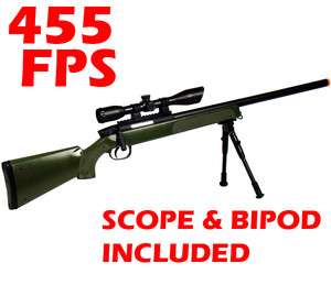   M700 METAL SPRING AIRSOFT SNIPER RIFLE GUN OD GREEN w/ SCOPE BB  