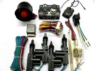 Car Alarm Remote Siren Shock Sensor Central Locking Kit  