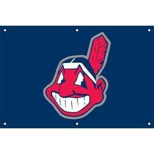 Cleveland Indians Applique Embroidered Fan Wall Banner 3ft X 2ft 