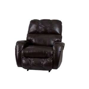 Contemporary Bentley Brown Bonded Leather Chaise Rocker 