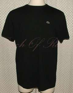 Lacoste Mens Pima Cotton Crew Neck T Shirt Tee Shirt Black XL  