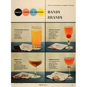   to Coaster Brandy Drink Recipe   Original Color Print