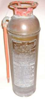   Vintage 24 Empty Fastfome Brand Copper Fire Extinguisher  