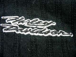 Harley Davidson Ladies XL Black Knit Top Short Sleeves  