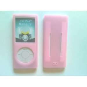   Pink Silicone Skin Case for iPod Nano 4th Generation 