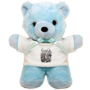  Teddy Bear Blue Live For Rock Guitar Skull Roses and 