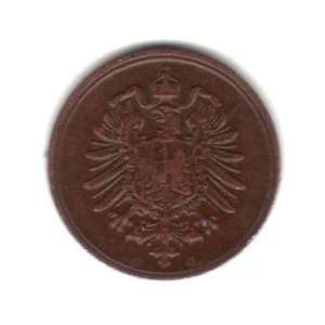  1874 G German Empire 1 Pfennig Coin KM#1 