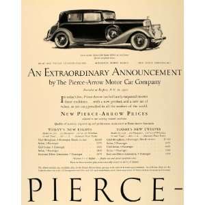  1933 Ad Pierce Arrow Car Eight Club Artist Paul Gerding 