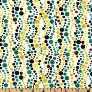   Radiance Stripe Dots Cream Fabric By The Yard Arts, Crafts & Sewing