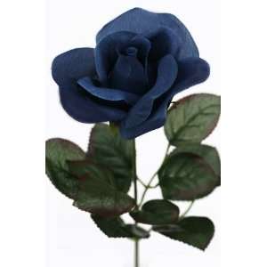  Navy Rose Stem   Silk Rose Navy   Wedding Flowers 