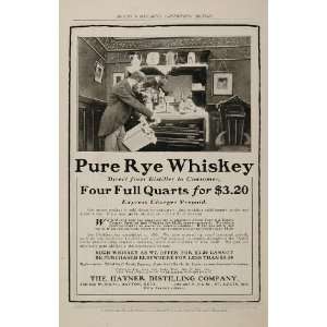  1901 ORIGINAL Ad Hayner Pure Rye Whiskey Whisky Dayton 