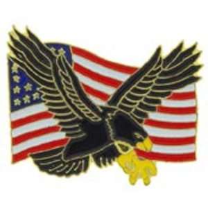  American Flag with Eagle Pin 1 1/8 Arts, Crafts & Sewing