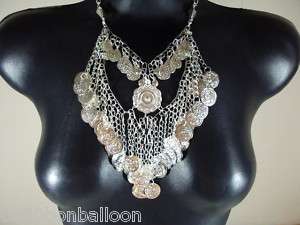 BELLY DANCE necklace jewelry egyptian ETHNIC GYPSY new  