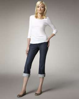 T3YNY Christopher Blue Brooklyn Roll Cropped Jeans