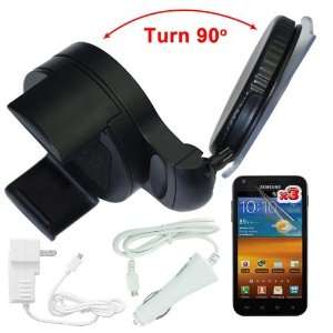   Black Car Holder for Samsung Galaxy S 2 S2 Epic 4G Touch D710 By Skque