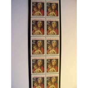 US Postage Stamps, 1996, Madonna & Child, S# 2710a, Booklet Pane of 10 
