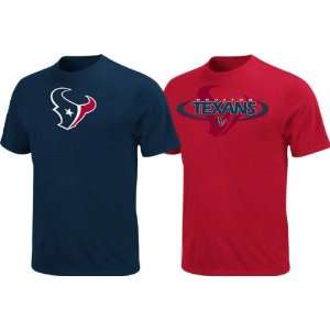  Houston Texans Navy/Red 2 T Shirt Combo Pack Sports 