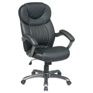  Black Leather Executive Chair, Office Star,ECH90207