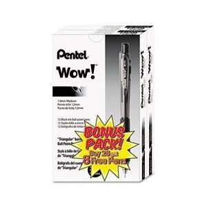  PENBK440ASWUS Pentel® PEN,WOW,BLPT,MED,36PK,BK