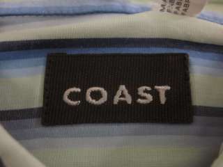 NEW COAST Mens Blue Green Purple Stripe Shirt Sz XL  