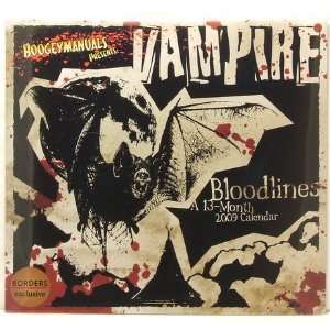  Vampire Bloodlines 13 Month 2009 Wall Calendar Office 