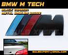 BMW M TECH GLOSSY BLACK LOGO REAR BACK TRUNK EMBLEM BADGE X5 X6 X5M 