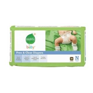 Seventh Generation Free and Clear Baby Diapers, Newborn, 36 Count 