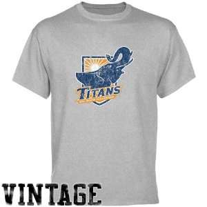 NCAA Cal State Fullerton Titans Ash Distressed Logo Vintage T shirt