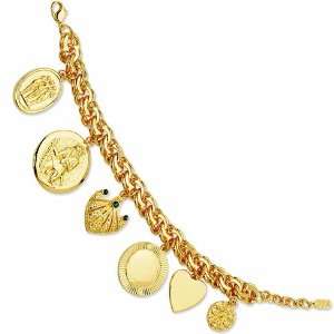    Jackies 7in Charm Bracelet/GOld Plated Mixed Metal Jewelry