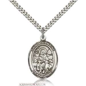  St. Germaine Cousin Large Sterling Silver Medal Jewelry