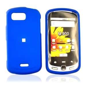  For Samsung Moment Rubberized Hard Plastic Case Blue 