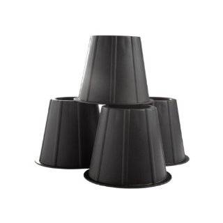   Home Collections 6 Inch Black Bed Risers, 4 Pack