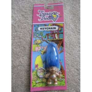 Treasure Troll Keychain with Blue Hair
