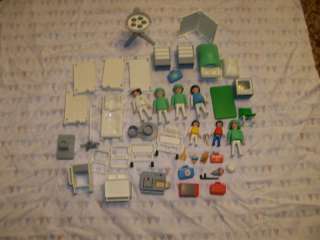 Playmobil Hospital Play Set Parts Incomplete Pre Owned  