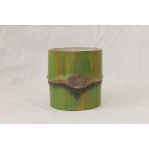  Bamboo Wax Lantern Candle  Green 