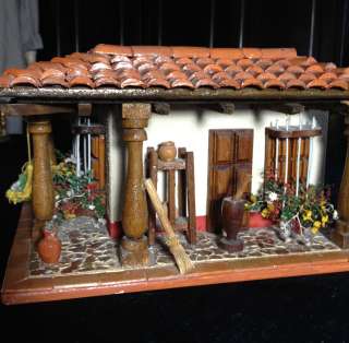 Incredible Stucco House, highly detailed, dollhouse and/or wall decor 
