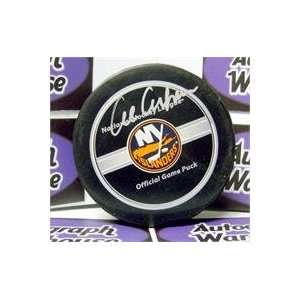 Arbour autographed New York Islanders Hockey Puck (New York Islanders 