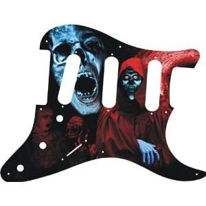  Reaper Graphical Strat SSS 8 Hole Pickguard Musical 