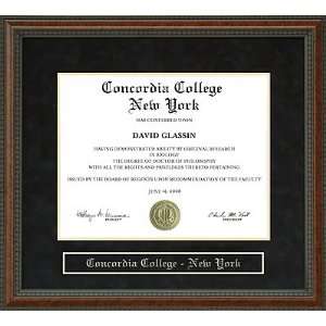 Concordia College   New York Diploma Frame  Sports 