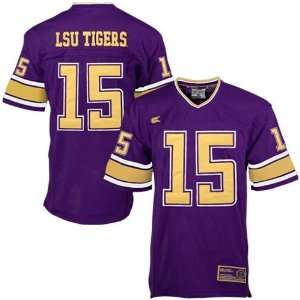 LSU Tigers #15 Purple Youth All Time Jersey  Sports 