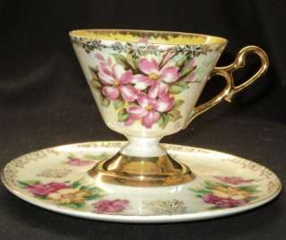 Shafford Japan LUSTER MARRIED Pedestal Tea cup and saucer  