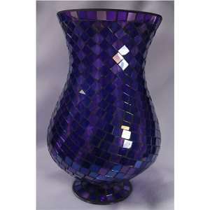  Purple Mosaic Hurricane Vase