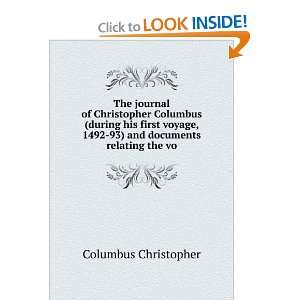  The journal of Christopher Columbus (during his first voyage, 1492 