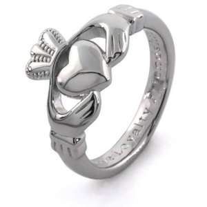  MENS BEST QUALITY Silver Claddagh Ring SMS SG92 (10 