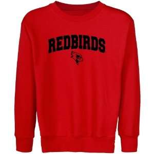  Illinois State Redbirds Youth Red Logo Arch Crew Neck 